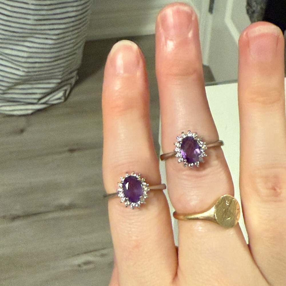 Elegant Amethyst Gemstone Sterling Silver Ring